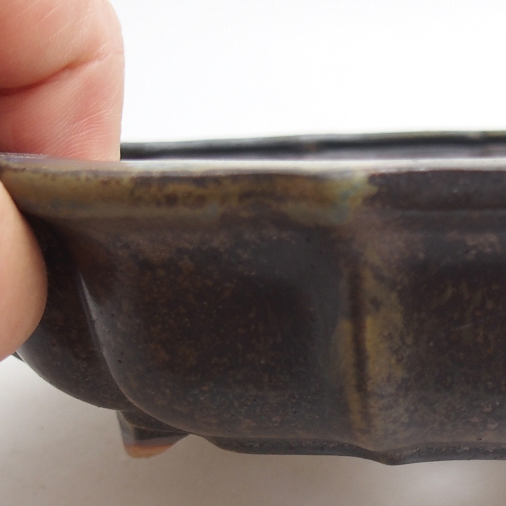 Ciotola per bonsai in ceramica 18 x 18 x 4,5 cm, marrone