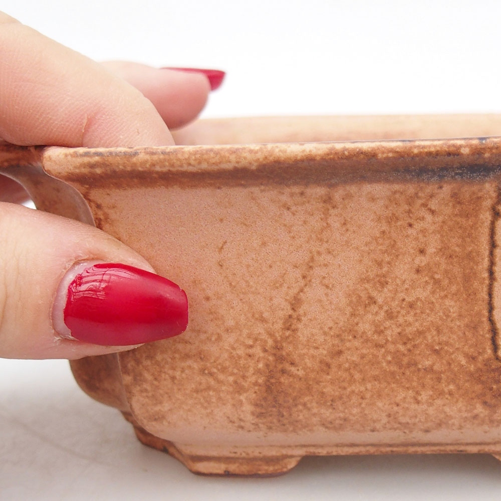 Ciotola bonsai in ceramica 12,5 x 9 x 5,5 cm, rosa