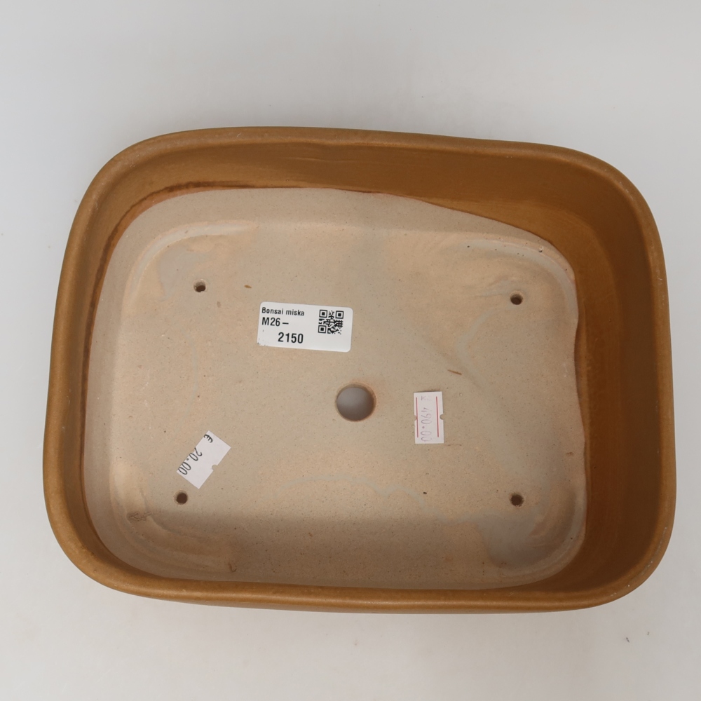 Vaso da bonsai in ceramica 23 x 17,5 x 7,5 cm, colore marrone