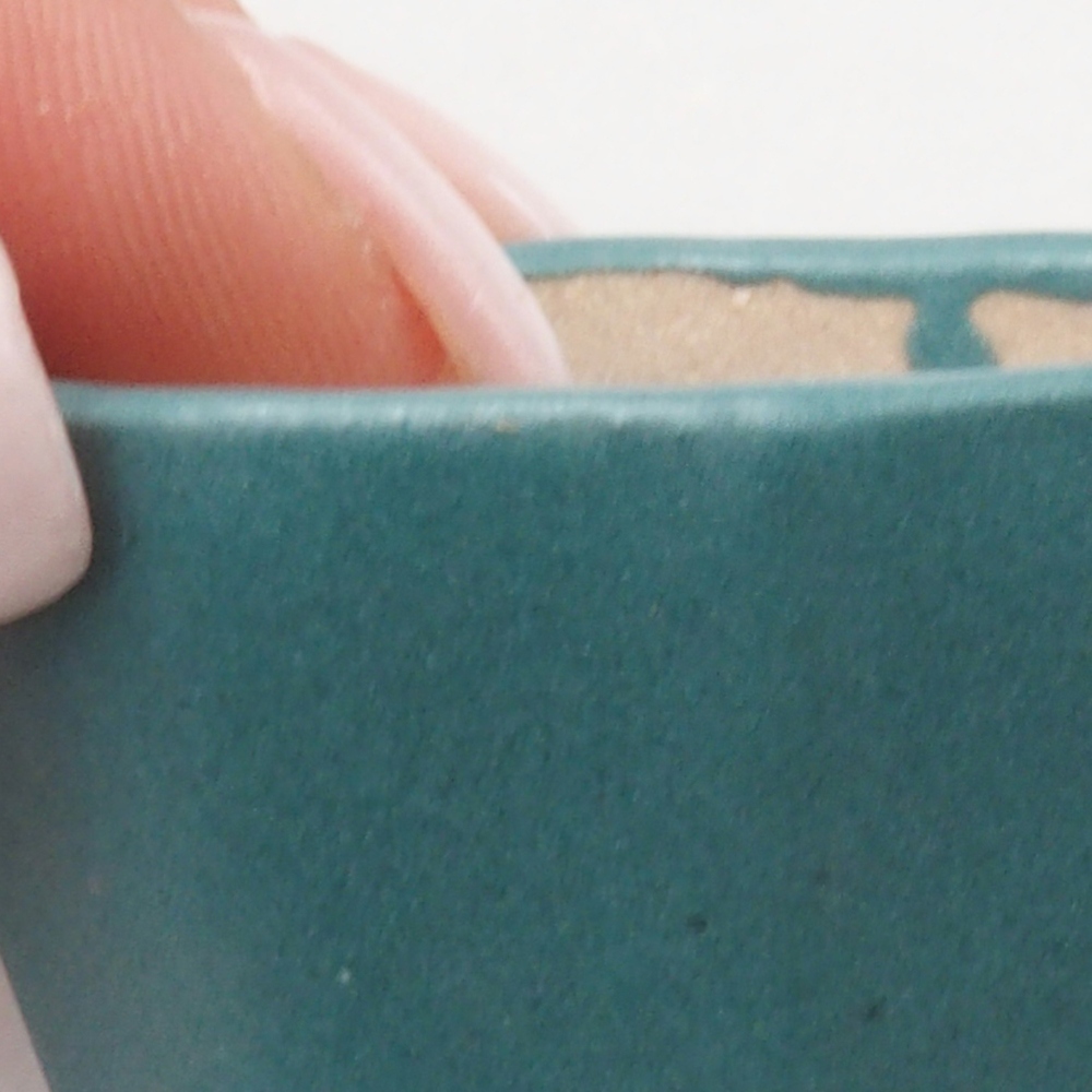 Ciotola bonsai in ceramica 6,5 x 5,5 x 4 cm, colore blu