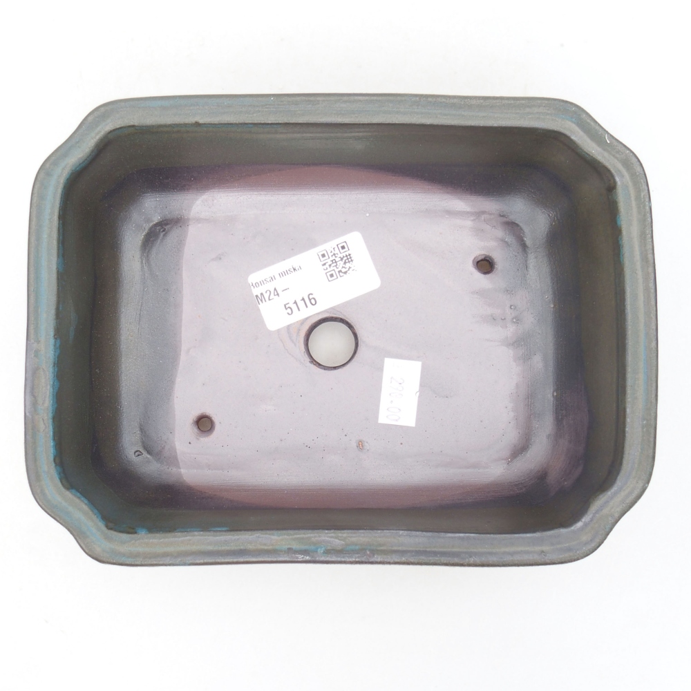 Ciotola bonsai in ceramica 18 x 13,5 x 5 cm, grigio