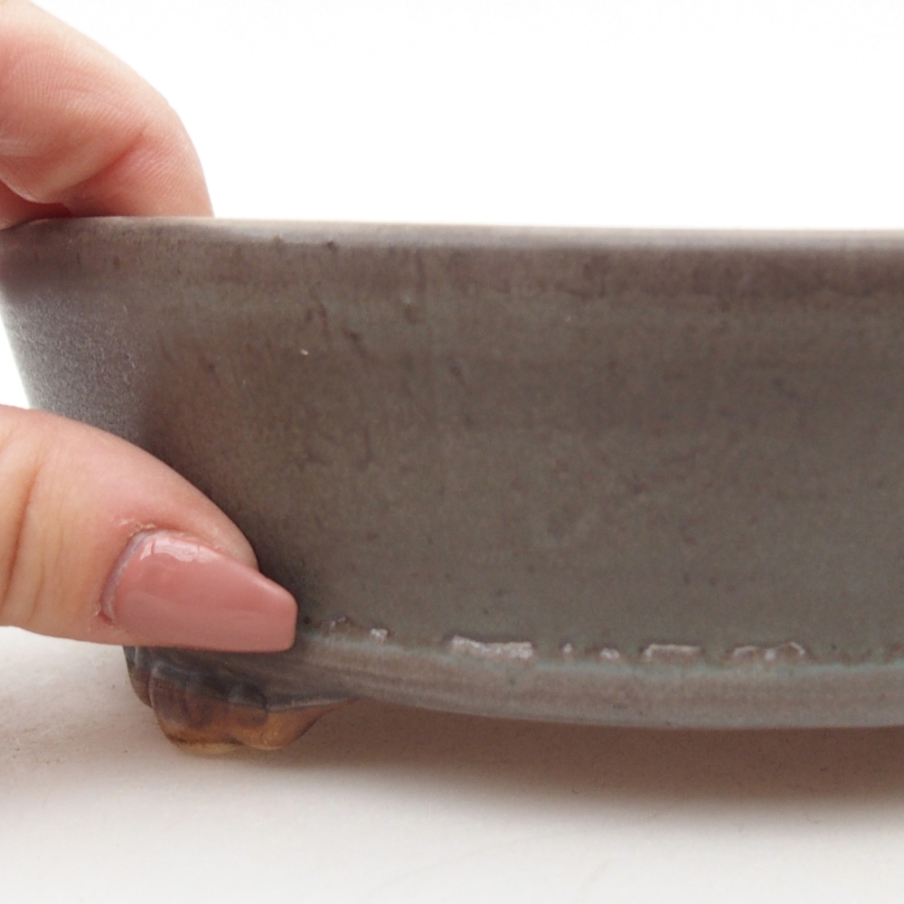 Ciotola bonsai in ceramica 17,5 x 17,5 x 5 cm, colore blu