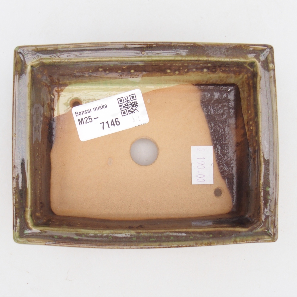 Ciotola bonsai in ceramica 26 x 26 x 8 cm, colore rosso