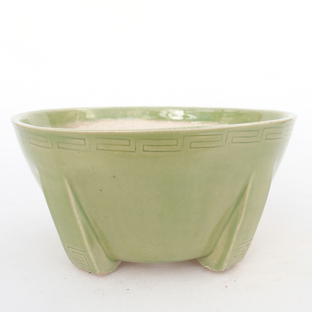 Ciotola bonsai in ceramica 13,5 x 13,5 x 6,5 cm, verde