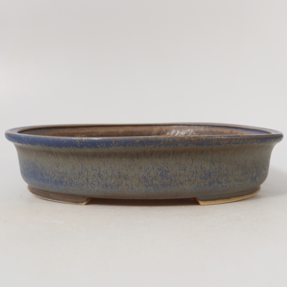 Ciotola bonsai in ceramica 24 x 21 x 5 cm, colore blu