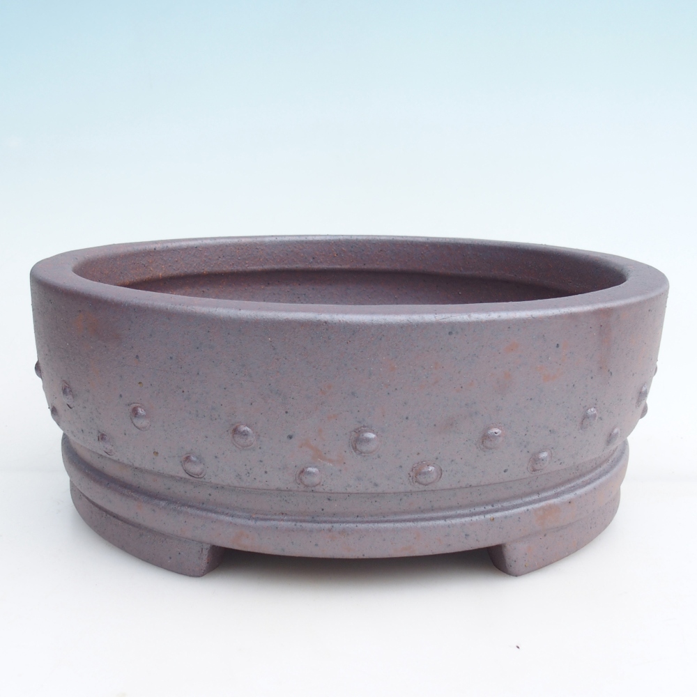 Ciotola bonsai in ceramica 25,5 x 25,5 x 9,5 cm, colore metallo