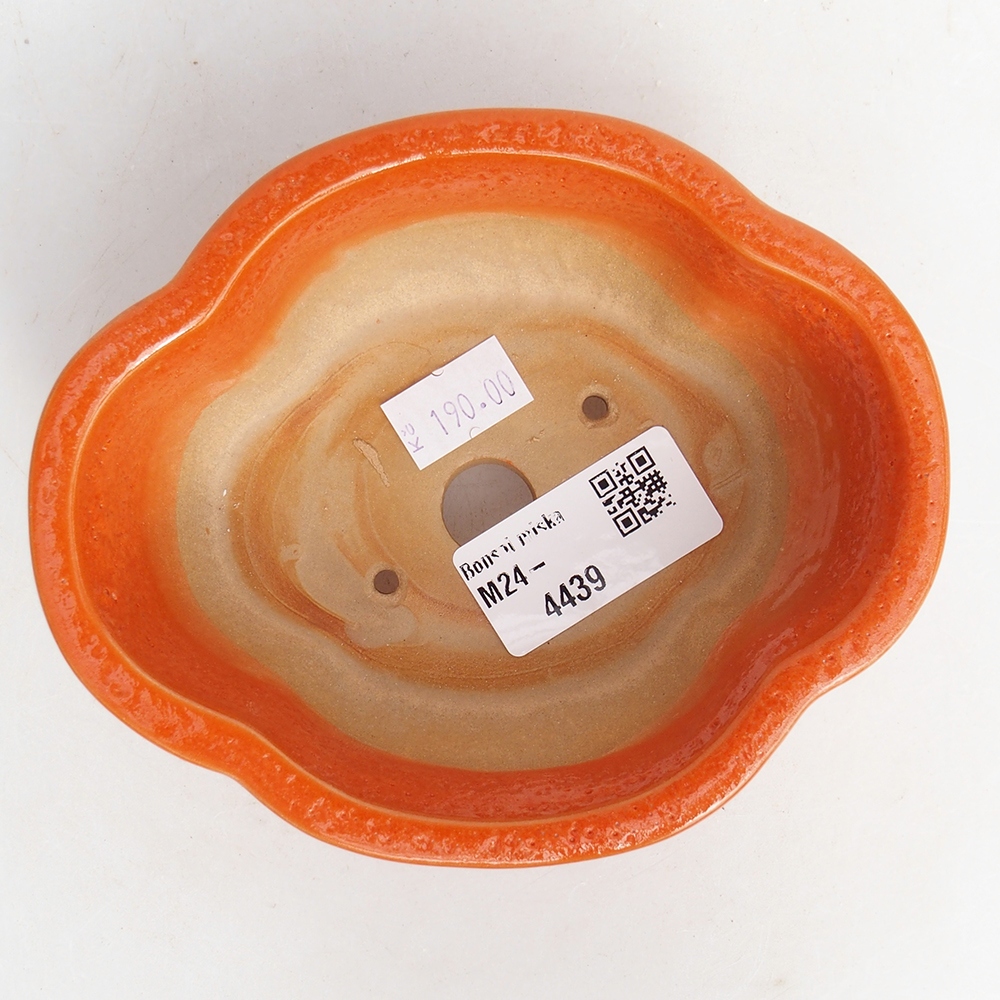 Ciotola bonsai in ceramica 13 x 10,5 x 5,5 cm, arancione