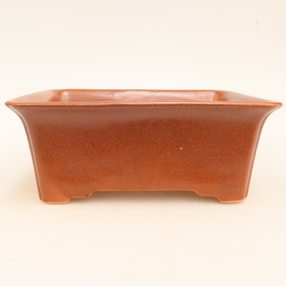 Vaso da bonsai in ceramica 18 x 14 x 7 cm, colore bordeaux