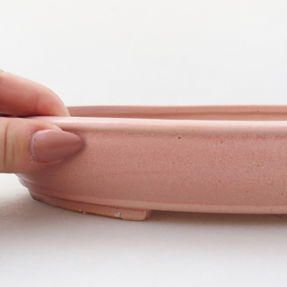 Ciotola bonsai in ceramica 24 x 19,5 x 4 cm, rosa