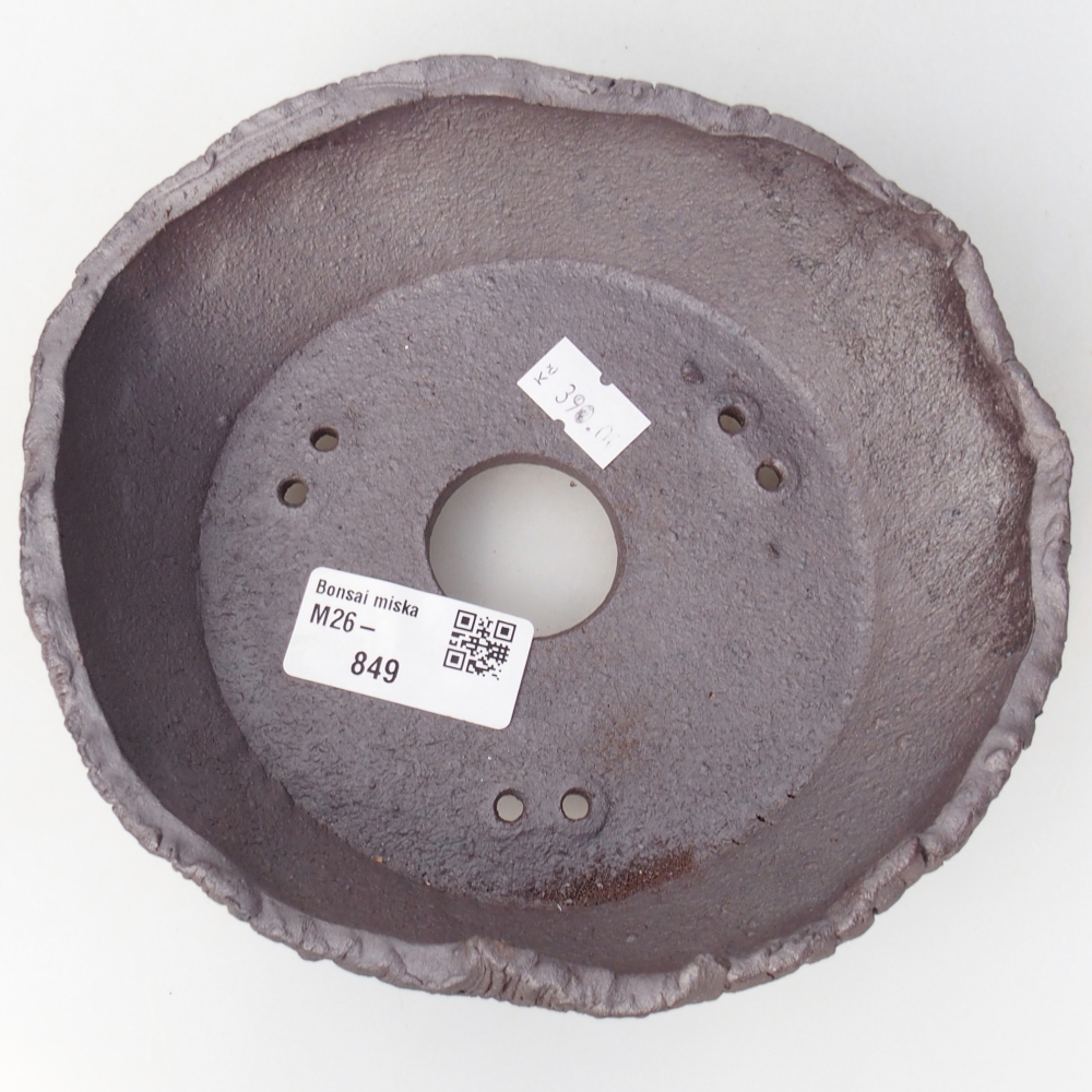 Ciotola bonsai in ceramica 17 x 15 x 5,5 cm, colore metallo