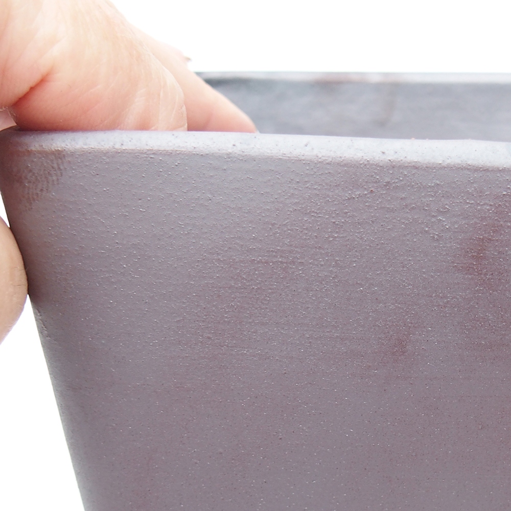 Ciotola bonsai in ceramica 13 x 13 x 13 cm, colore metallo