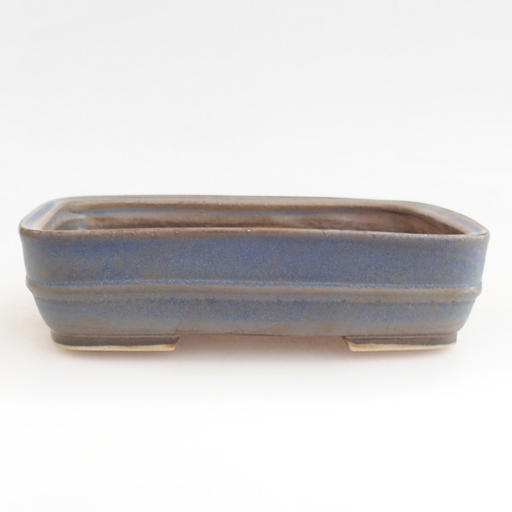 Ciotola bonsai in ceramica 21,5 x 17,5 x 5,5 cm, colore blu