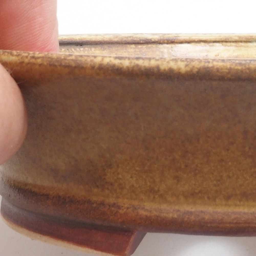 Ciotola per bonsai in ceramica 10 x 8,5 x 4 cm, marrone