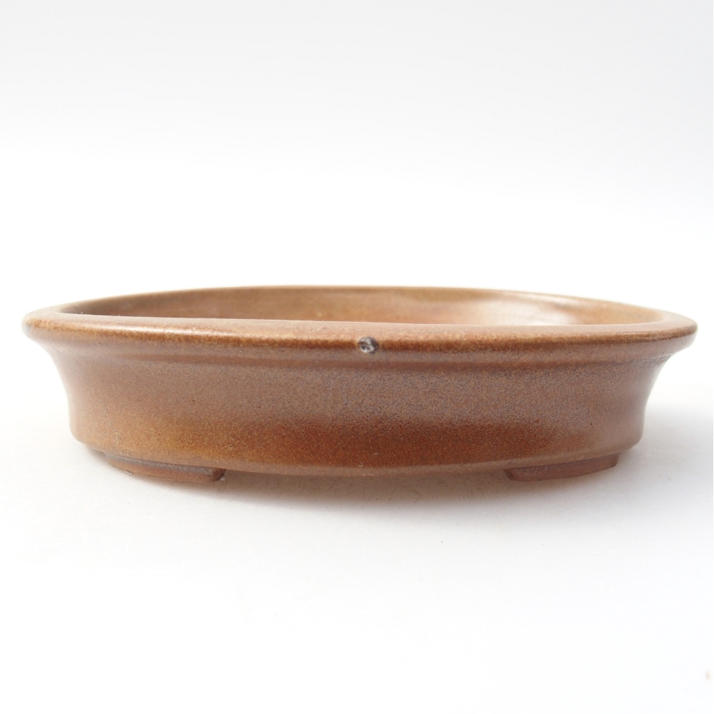 Ciotola per bonsai in ceramica 13 x 10,5 x 3 cm, marrone