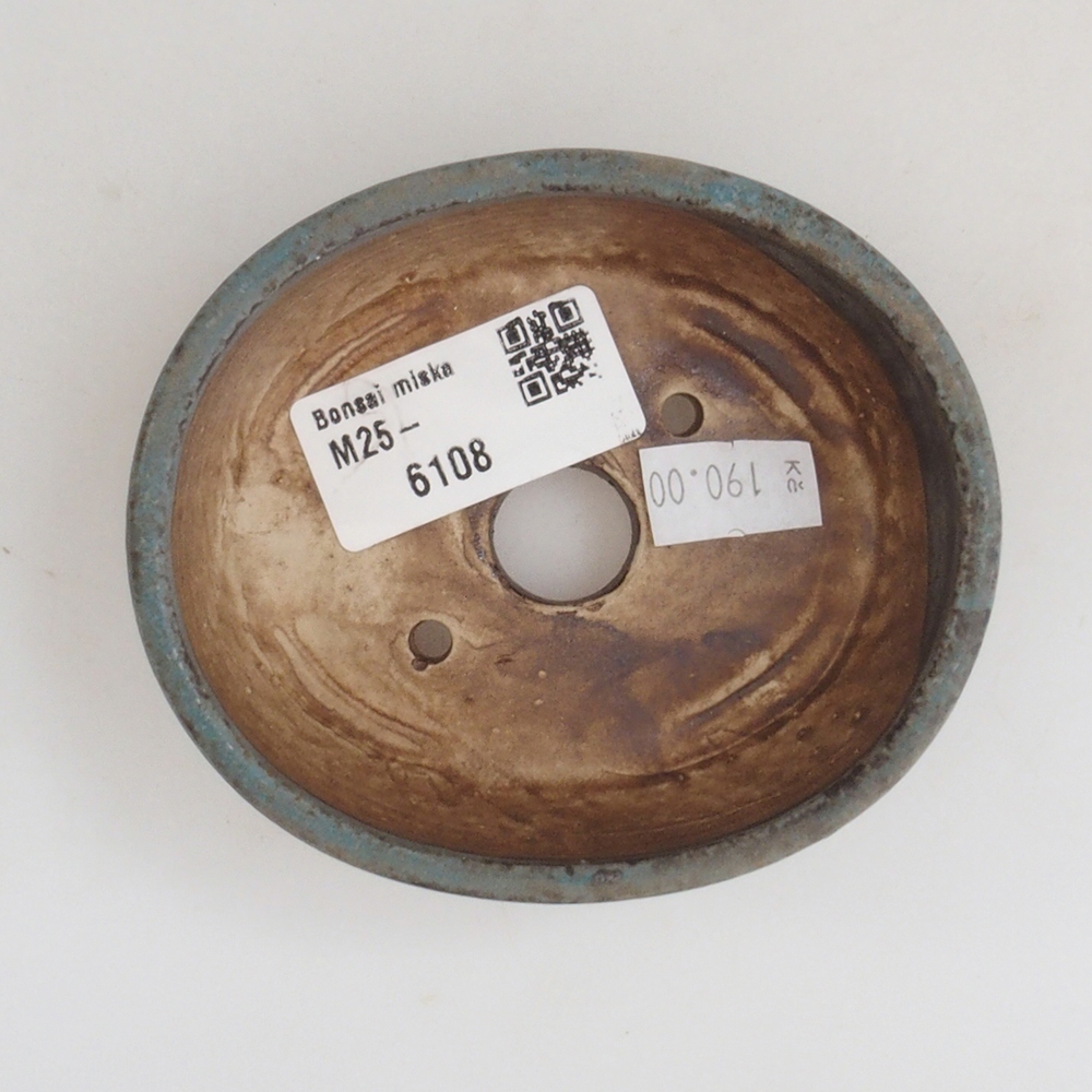 Ciotola per bonsai in ceramica 10 x 8,5 x 4 cm, marrone