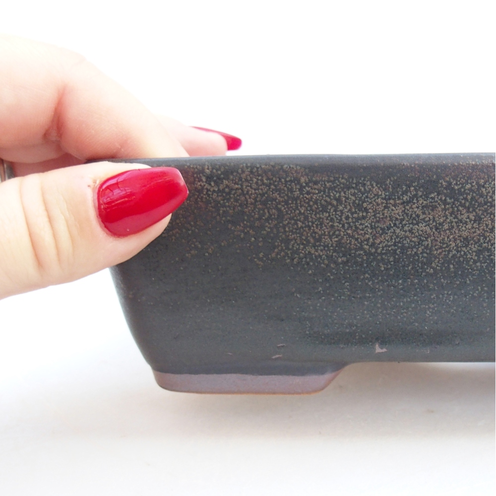 Ciotola bonsai in ceramica 26 x 26 x 8 cm, colore rosso