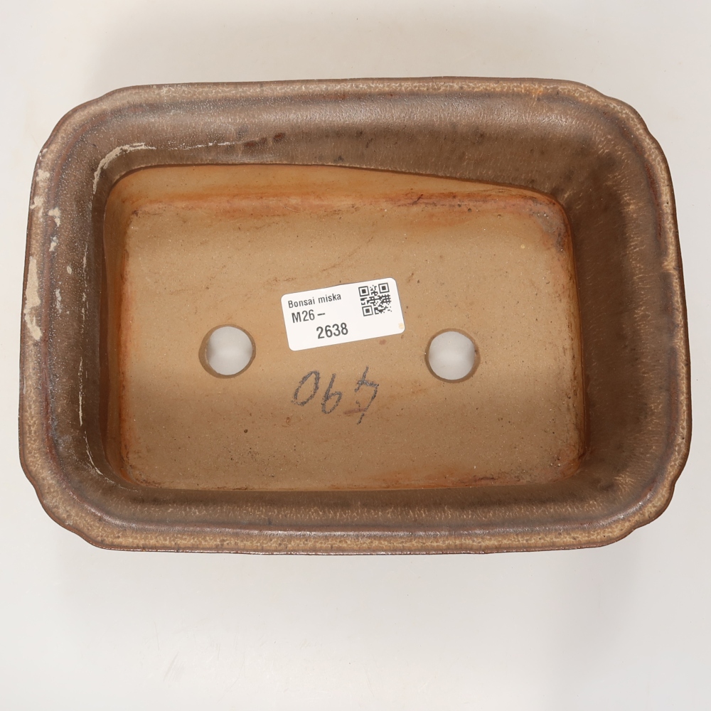 Ciotola in ceramica  20 x 15,5 x 6 cm, colore marrone