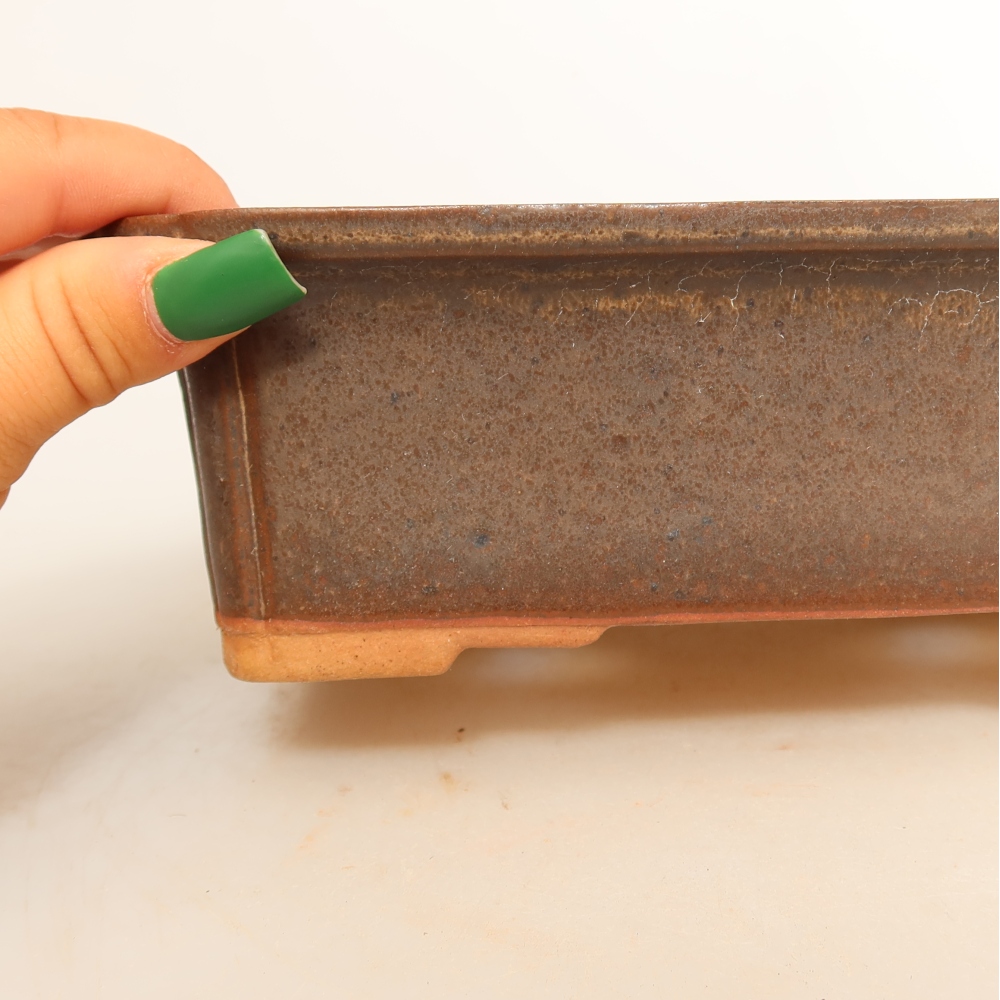 Ciotola in ceramica  20 x 15,5 x 5,5 cm, colore marrone