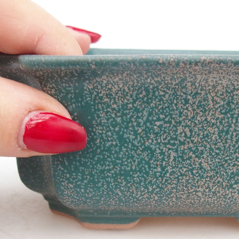 Ciotola bonsai in ceramica 12,5 x 9 x 5,5 cm, colore blu