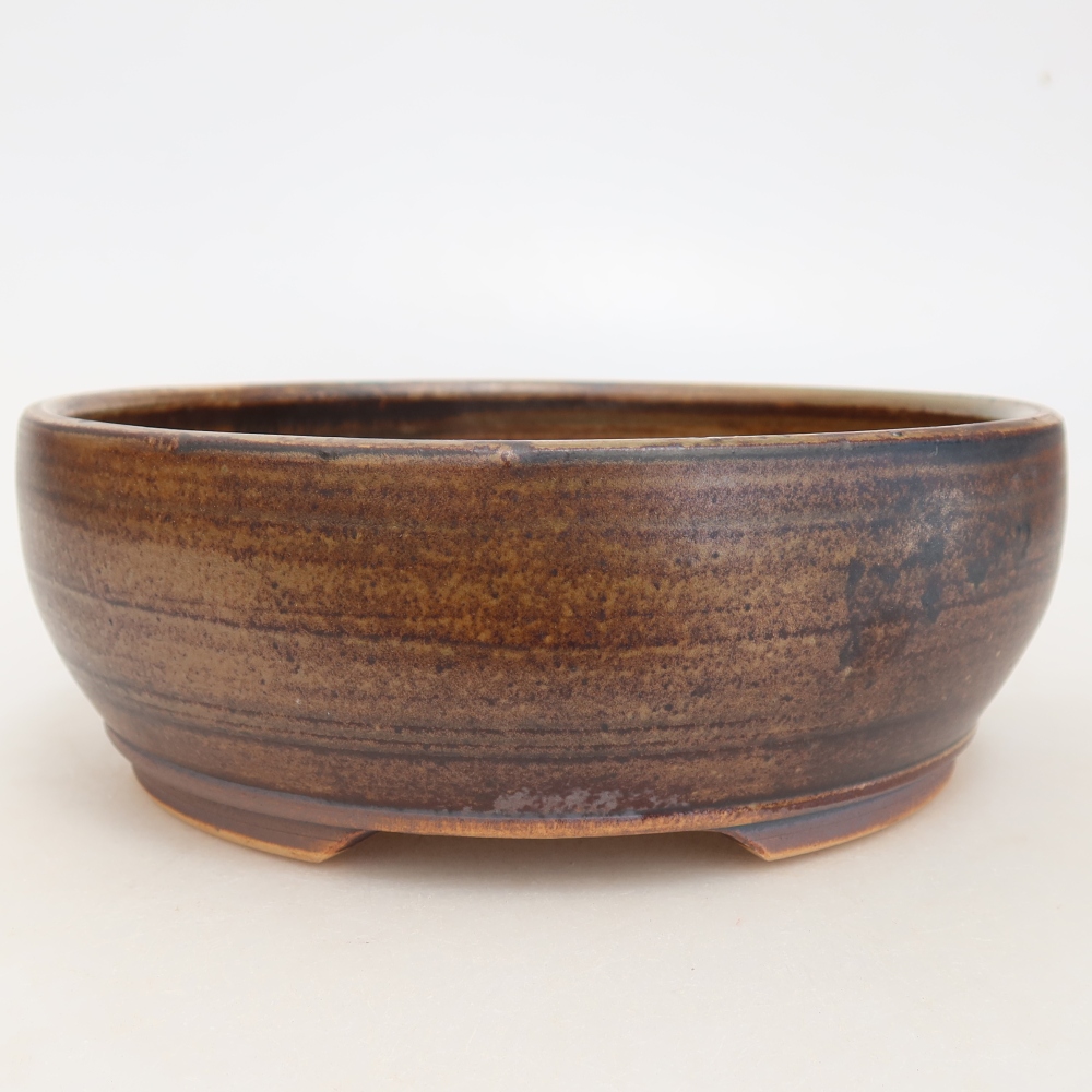 Vaso da bonsai in ceramica 17 x 17 x 6 cm, colore marrone