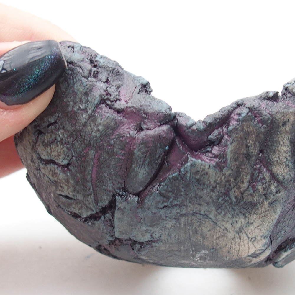 Conchiglia in ceramica 9,5 x 9 x 4,5 cm , colore viola