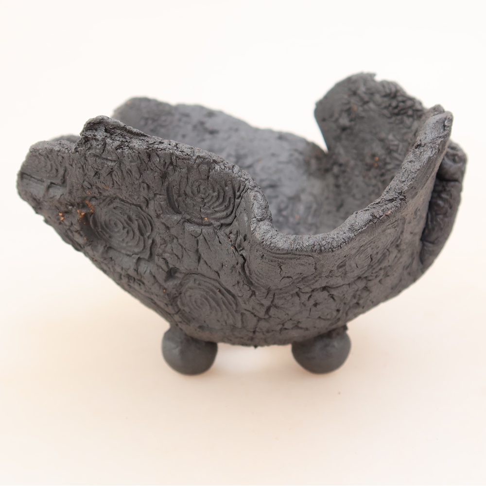 Guscio in ceramica  11,5 x 10,5 x 7 cm, colore metallizzato