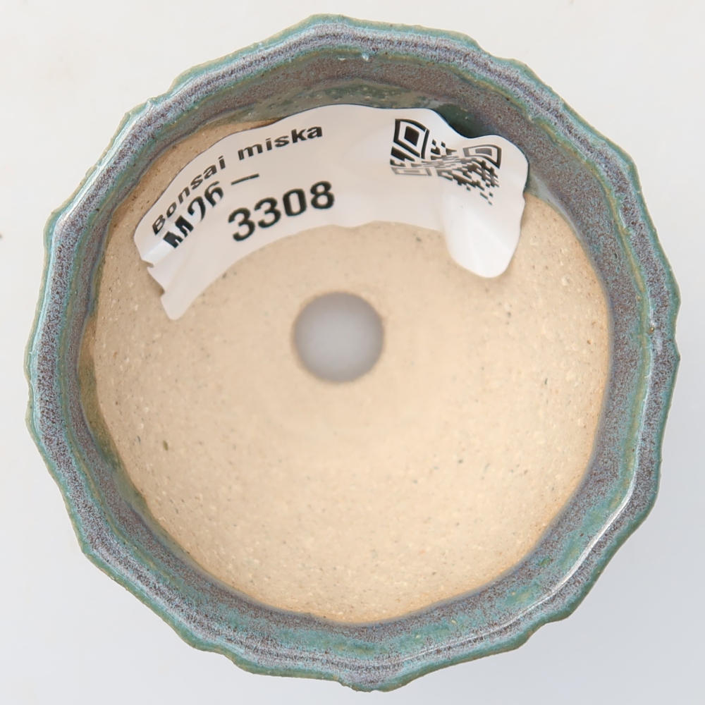 Vaso in ceramica per bonsai 5,5 x 5,5 x 3,5 cm, colore grigio