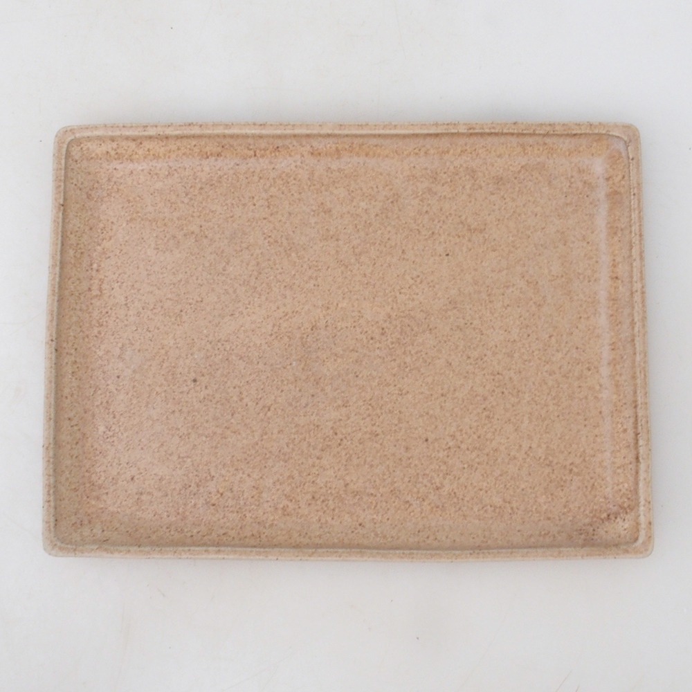 Piattino bonsai rettangolo 22,5 x 17 x 1,5 cm - beige