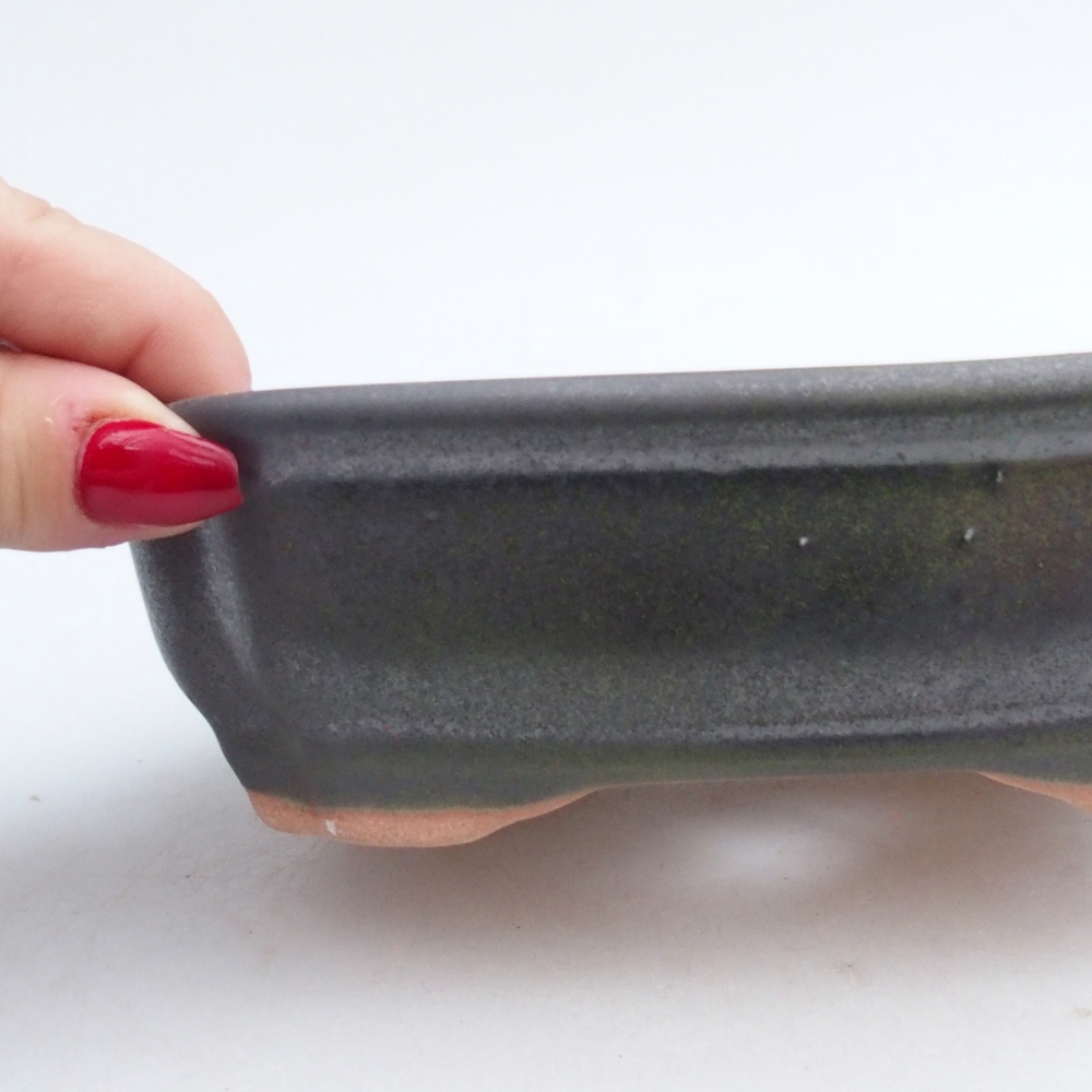 Ciotola bonsai in ceramica 26 x 26 x 8 cm, colore rosso