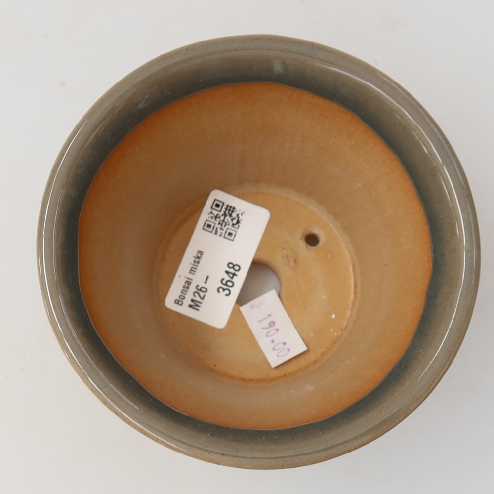 Vaso da bonsai in ceramica 11 x 11 x 7 cm, colore grigio