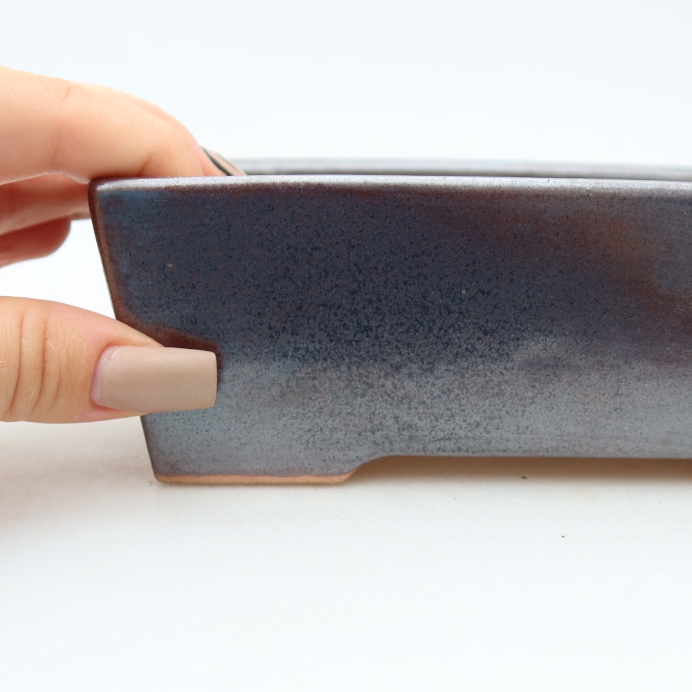 Vaso da bonsai in ceramica 16 x 11,5 x 5,5 cm, colore marrone