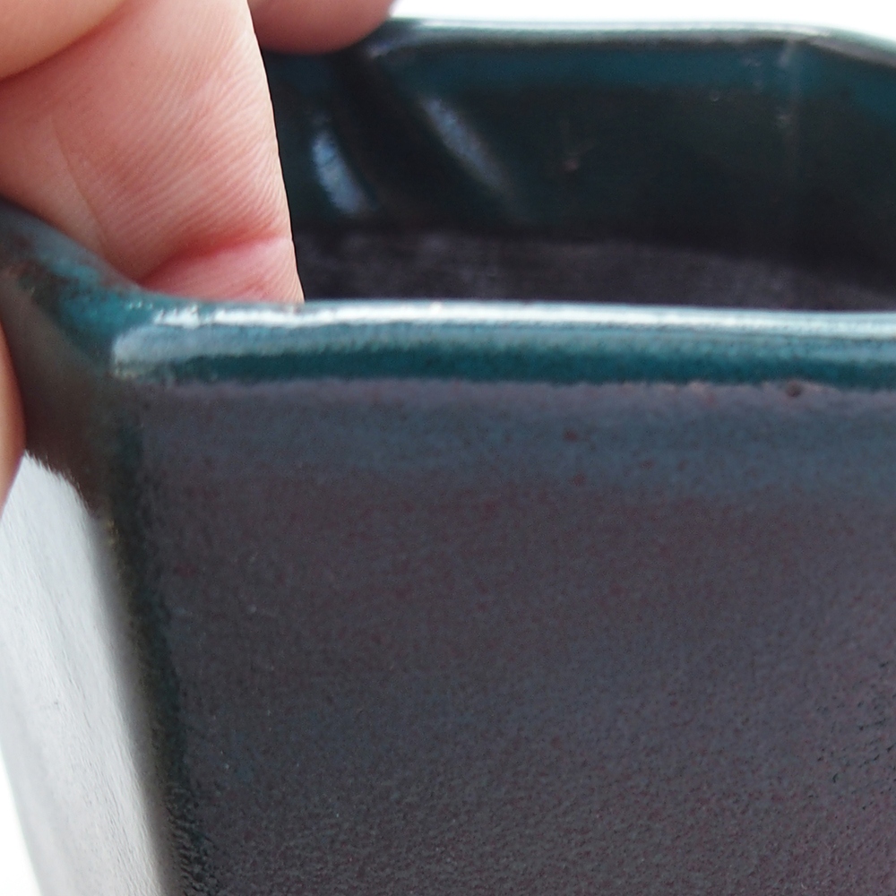 Ciotola per bonsai in ceramica 9 x 9 x 8 cm, verde