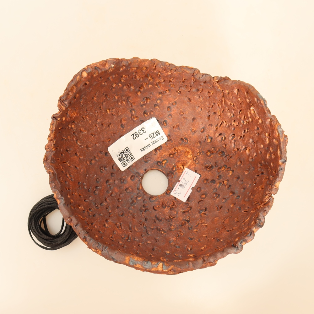 Contenitore in ceramica per Kokedama 14 x 13 x 9 cm, colore marrone