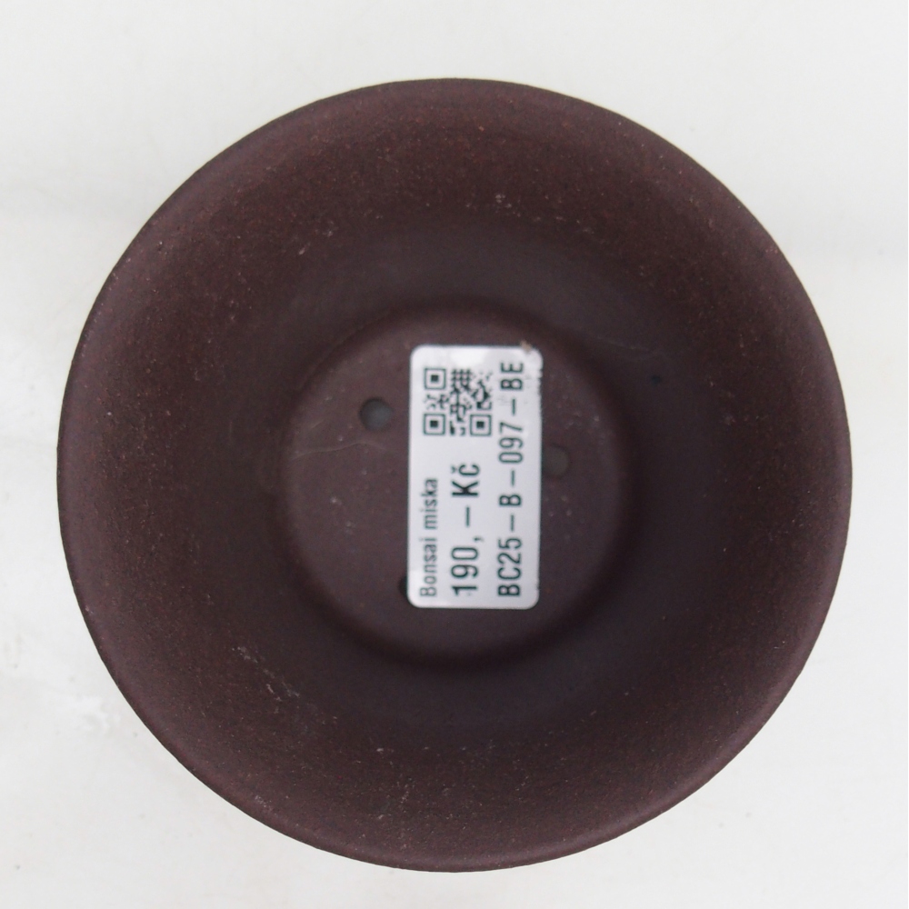 Ciotola per bonsai in ceramica 9,5 x 9,5 x 6,5 cm, marrone