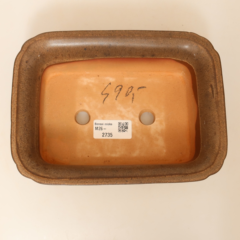 Ciotola in ceramica  20 x 15,5 x 5,5 cm, colore marrone