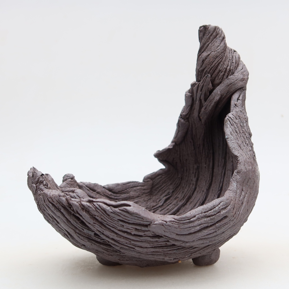 Guscio in ceramica  13,5 x 11 x 15 cm, colore marrone