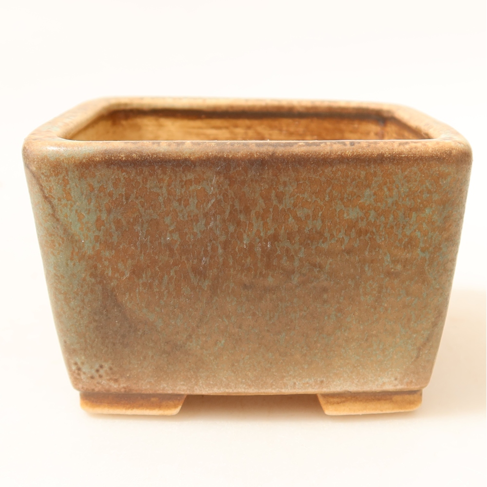 Ciotola bonsai in ceramica 8,5 x 8,5 x 5,5 cm, verde