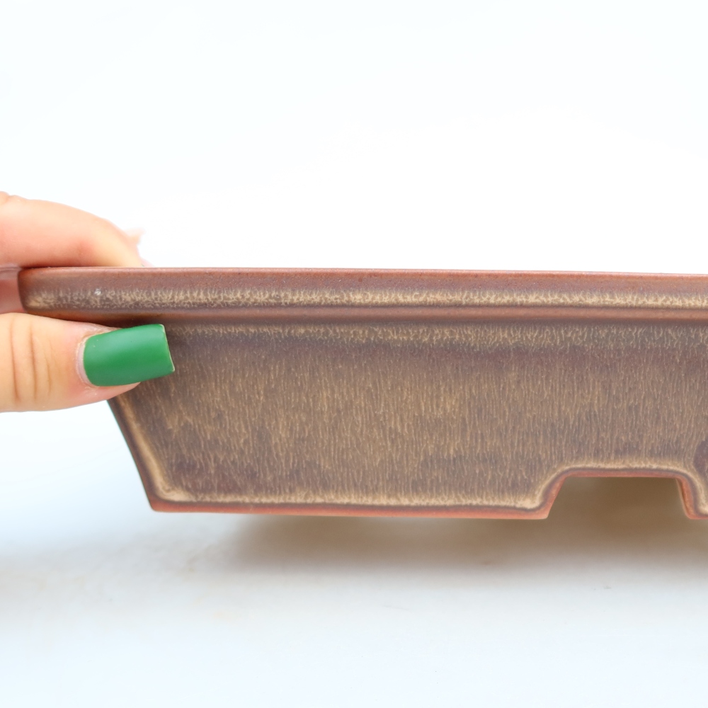 Ciotola in ceramica  26 x 20 x 5 cm, colore marrone