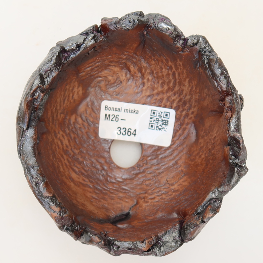 Conchiglia in ceramica 11 x 9,5 x 8 cm, colore marrone