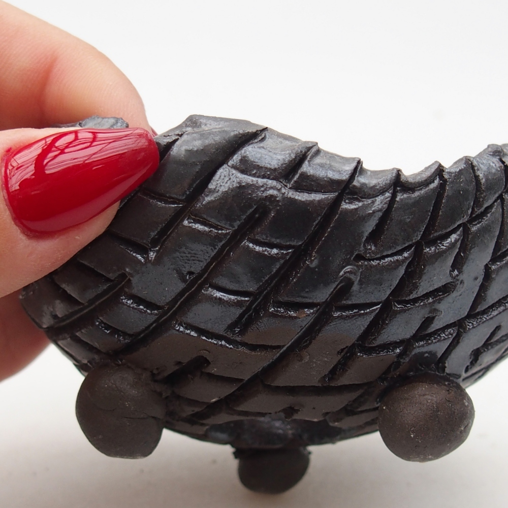 Conchiglia in ceramica 8,5 x 8 x 5 cm , colore nero