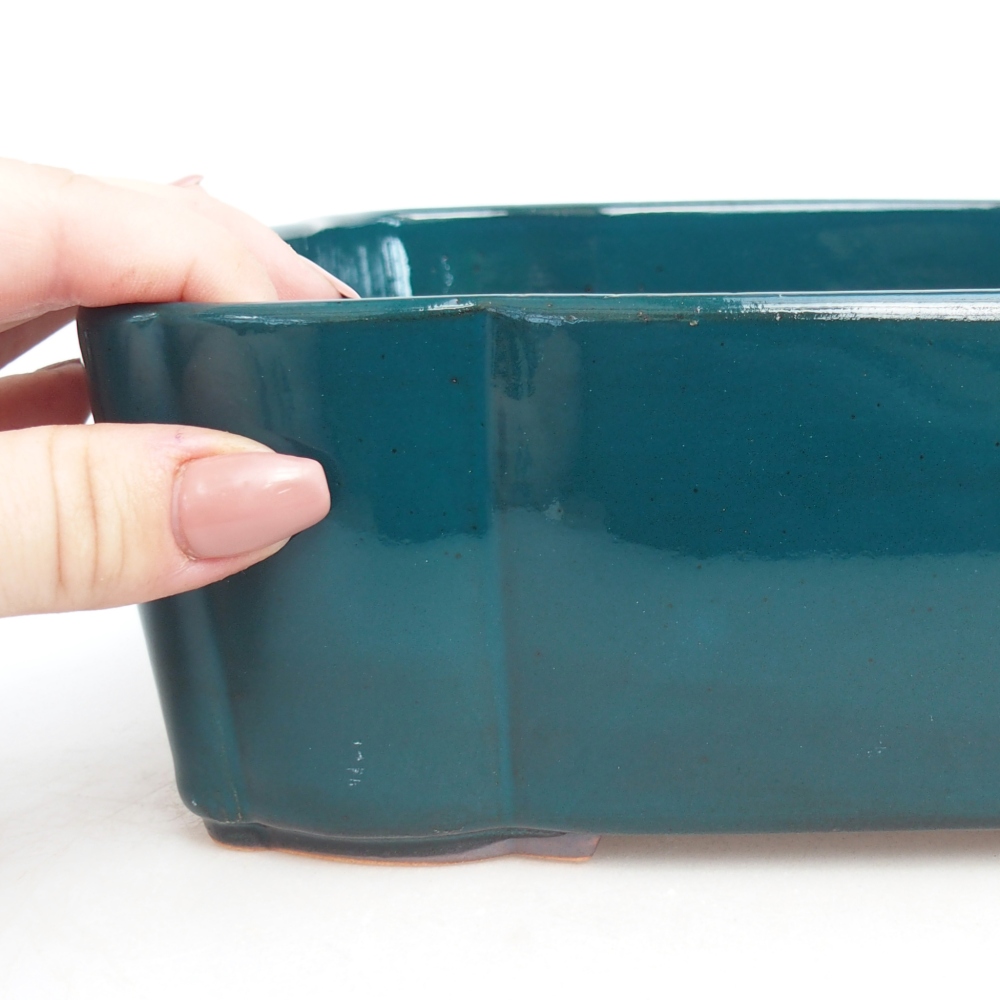 Ciotola bonsai in ceramica 21 x 18 x 7 cm, verde