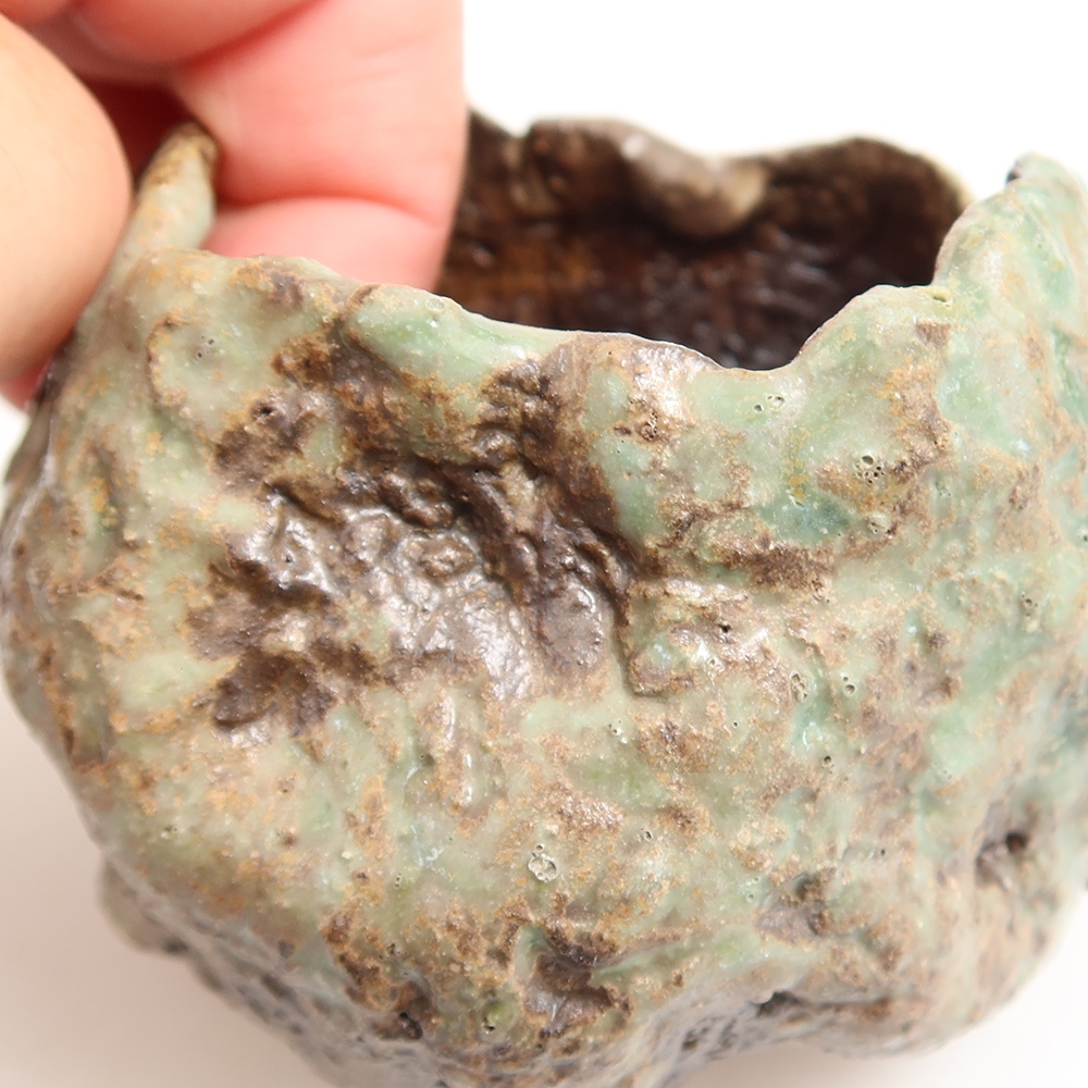 Conchiglia in ceramica  6 x 5,5 x 6 cm, colore verde