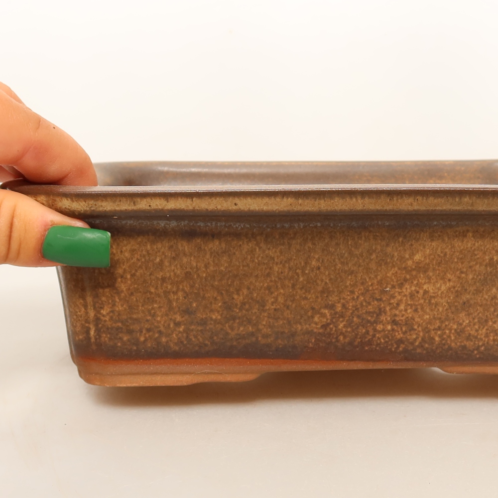 Ciotola in ceramica  20 x 15,5 x 6 cm, colore marrone