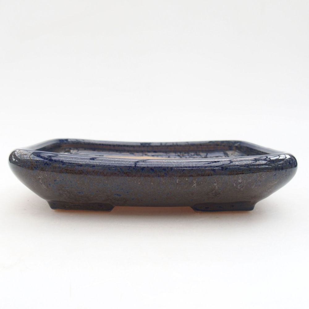 Ciotola bonsai in ceramica 17 x 14 x 3,5 cm, colore blu