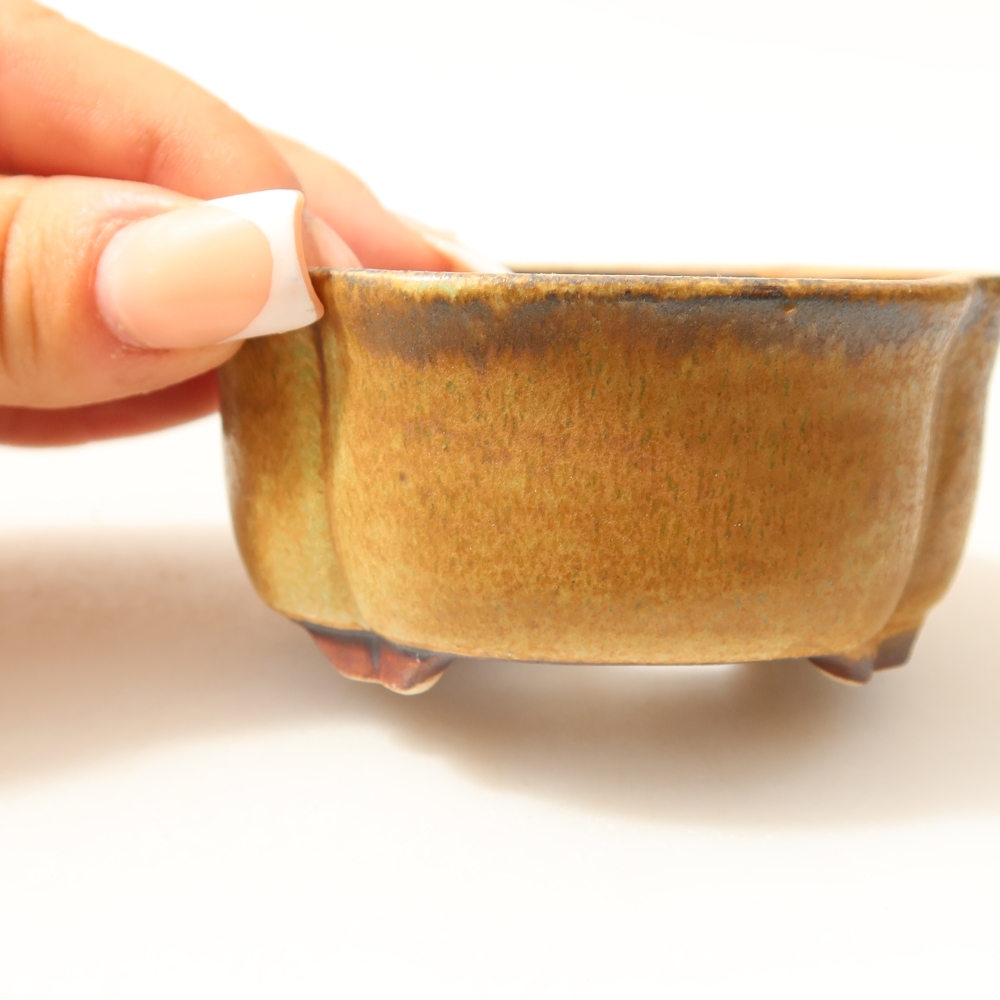 Ciotola bonsai in ceramica 8 x 7,5 x 3,5 cm, verde