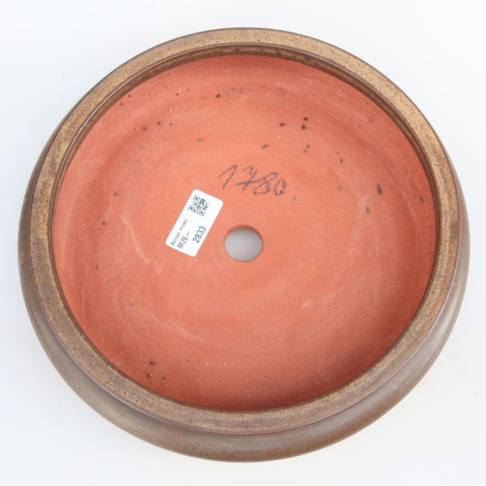 Ciotola in ceramica  23,5 x 23,5 x 7 cm, colore marrone