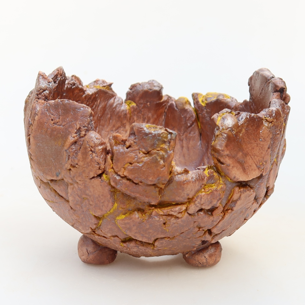 Guscio in ceramica  10 x 10 x 8 cm, colore giallo