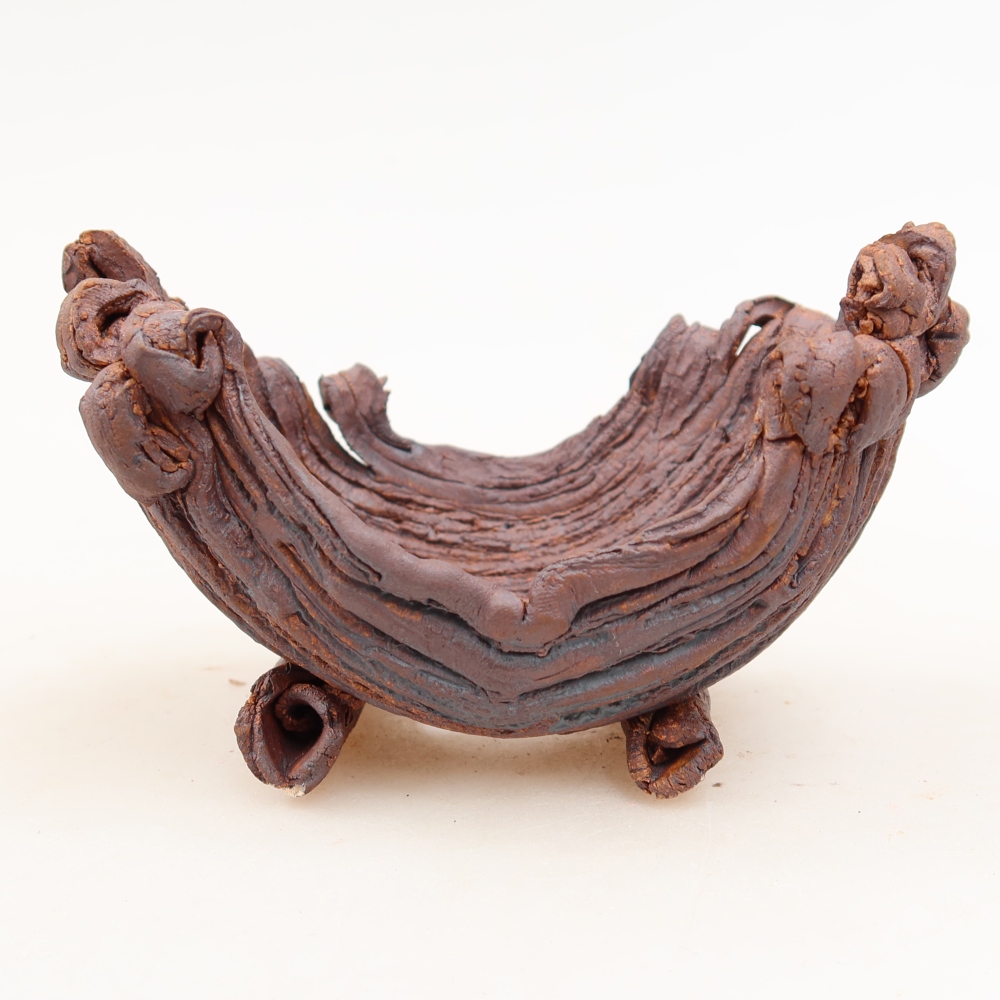 Guscio in ceramica  12 x 8 x 7 cm, colore marrone