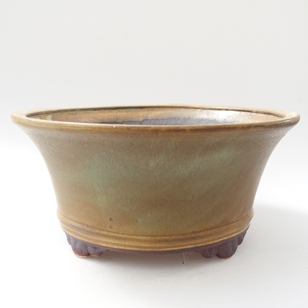 Ciotola bonsai in ceramica 24 x 24 x 11,5 cm, verde