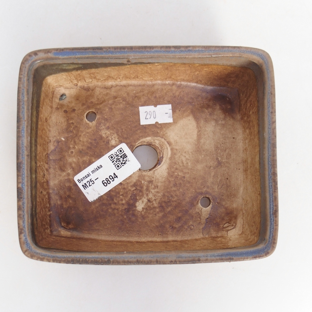 Ciotola bonsai in ceramica 9 x 9 x 3,5 cm, colore blu